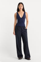 THE SCULPTING DEEP V BODYSUIT HORIZON INK