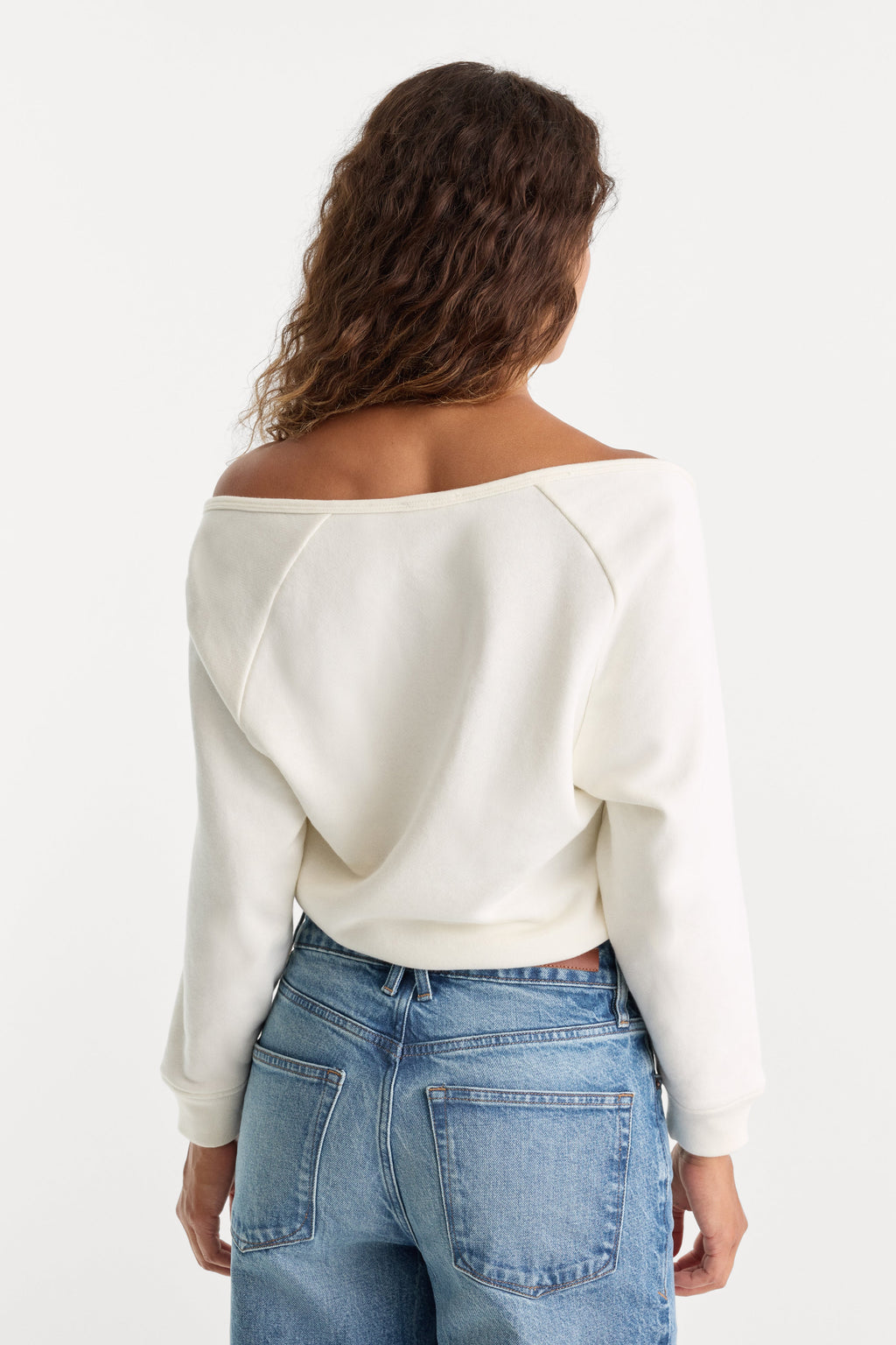 THE FRENCH TERRY TIE SWEATSHIRT CHALK