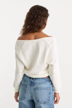 THE FRENCH TERRY TIE SWEATSHIRT CHALK