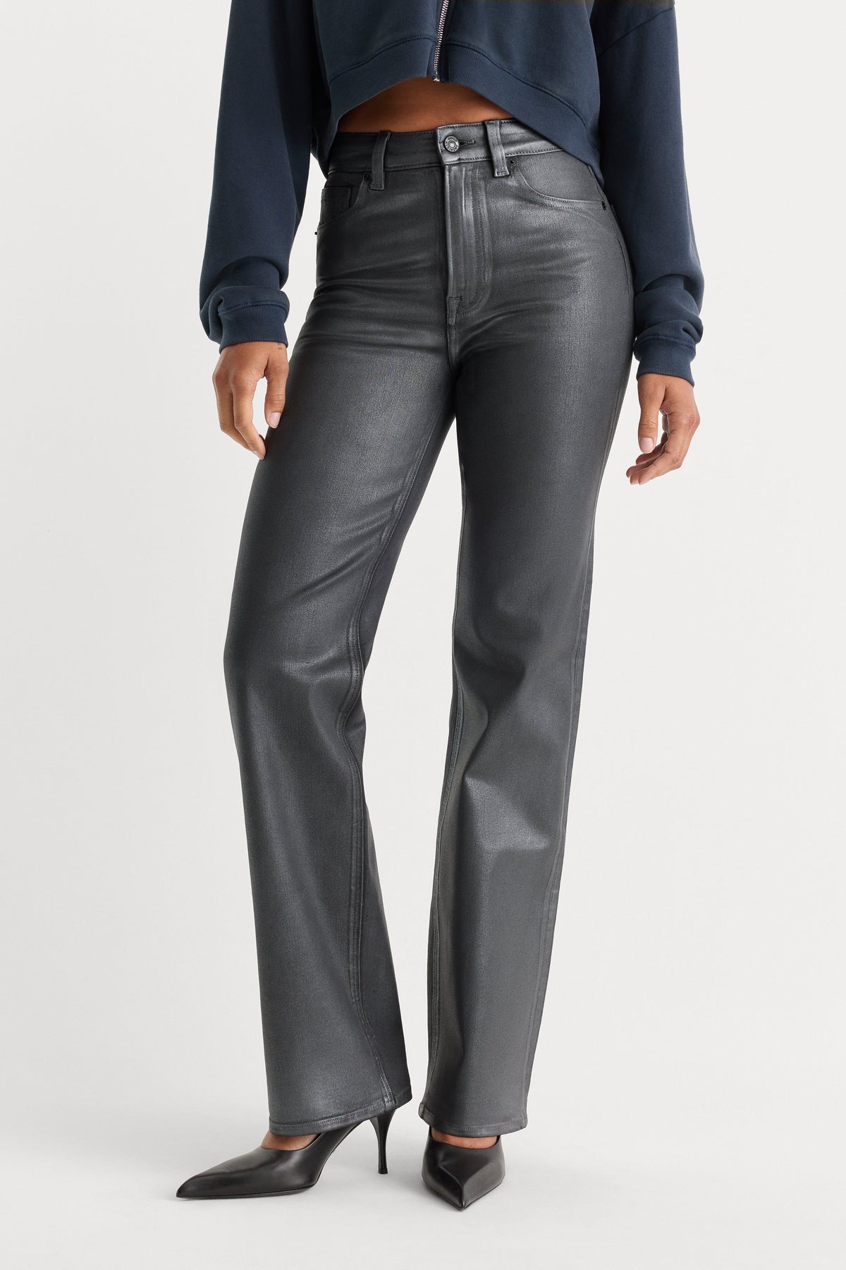 COATED GOOD TRUE STRAIGHT JEANS RUNE