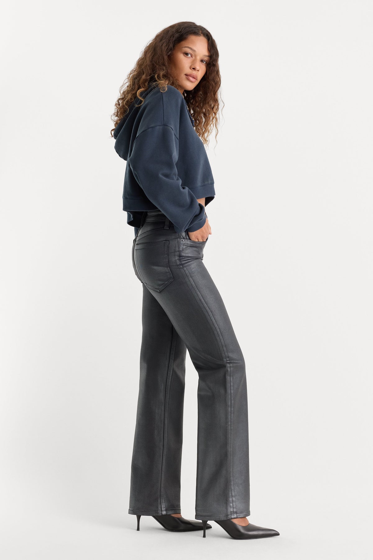 COATED GOOD TRUE STRAIGHT JEANS RUNE