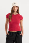 THE CAP SLEEVE TEE CARMINE