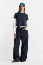 THE COMBO LAYERED TEE NAVY WITH CHALK
