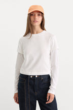 THE COMBO LAYERED TEE CHALK WITH CHALK