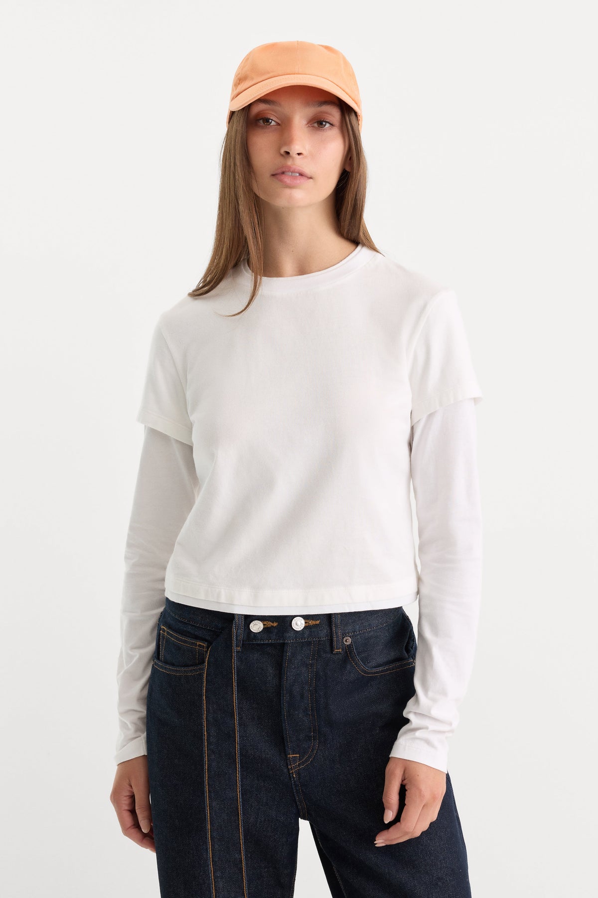 THE COMBO LAYERED TEE CHALK WITH CHALK
