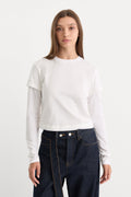 THE COMBO LAYERED TEE CHALK WITH CHALK