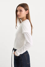 THE COMBO LAYERED TEE CHALK WITH CHALK