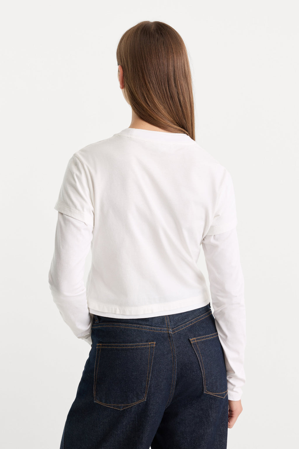THE COMBO LAYERED TEE CHALK WITH CHALK