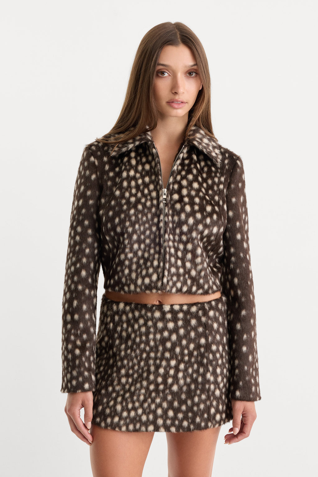 THE PONYHAIR SWING JACKET DEEP CHOCOLATE FAWN