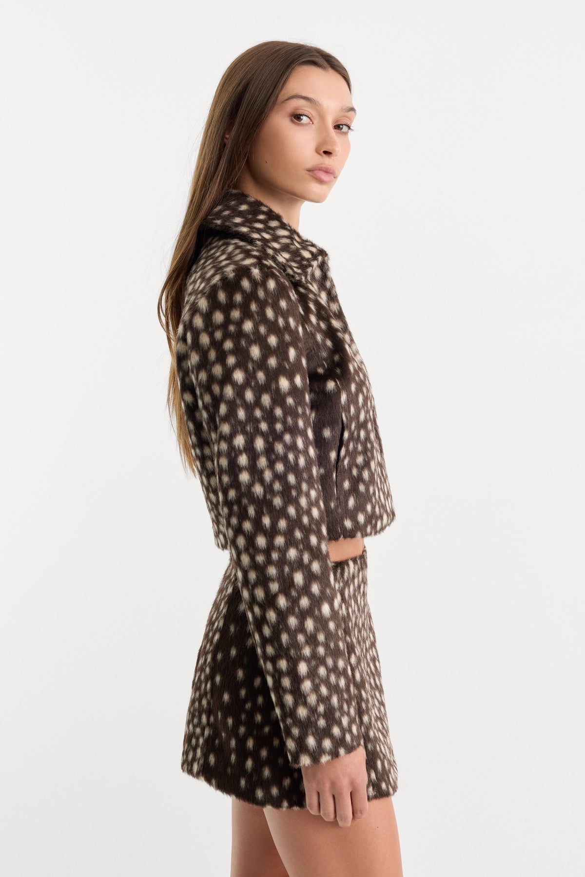 THE PONYHAIR SWING JACKET DEEP CHOCOLATE FAWN