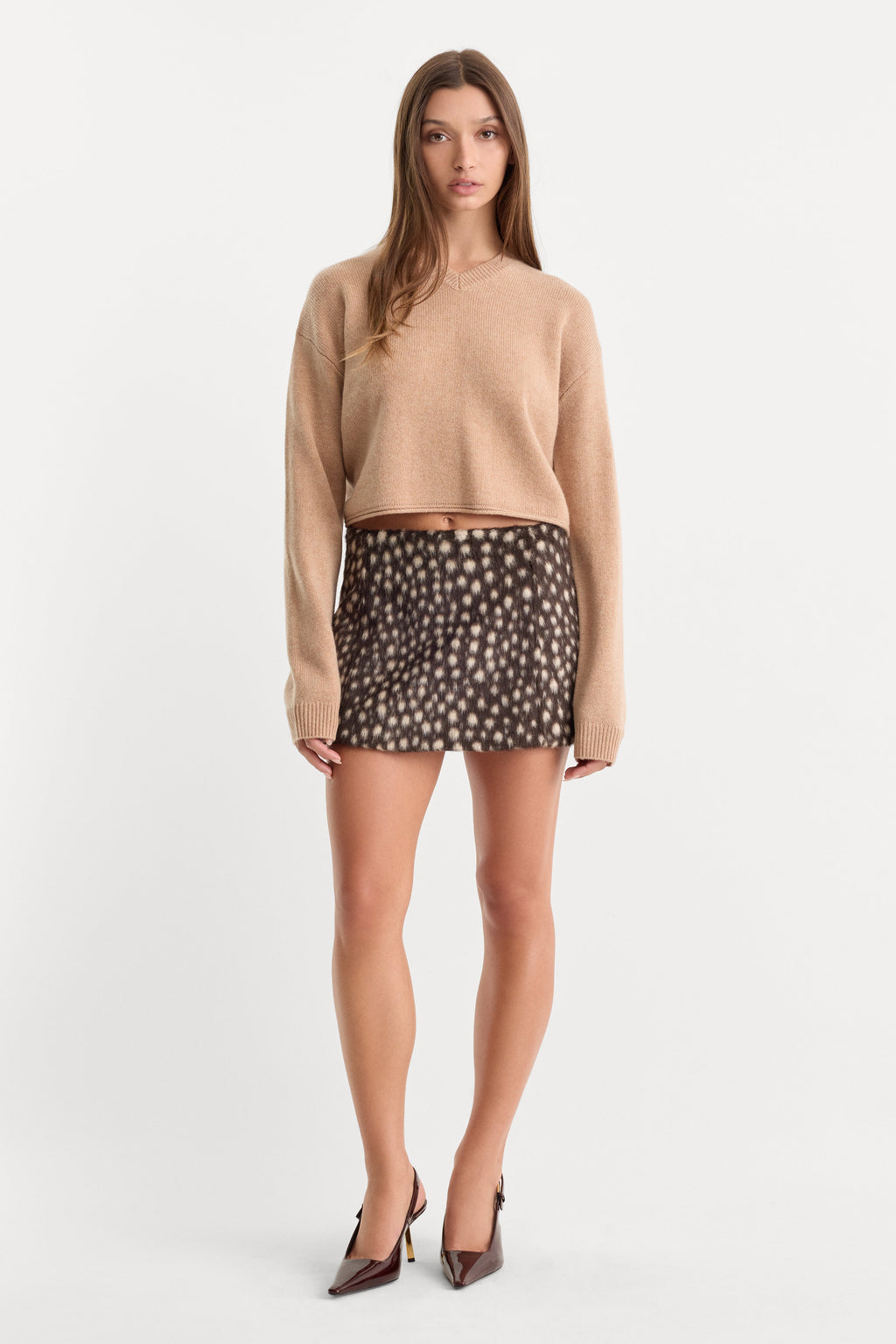 THE PONYHAIR SKIRT DEEP CHOCOLATE FAWN