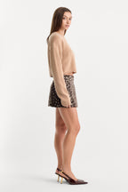 THE PONYHAIR SKIRT DEEP CHOCOLATE FAWN