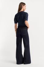 GOOD WAIST PALAZZO JEANS RINSE