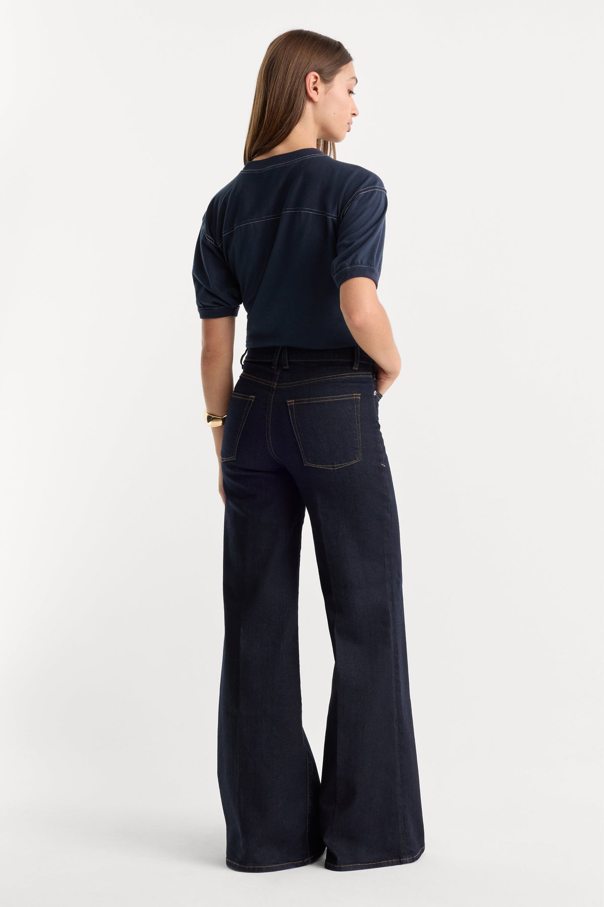 GOOD WAIST PALAZZO JEANS RINSE