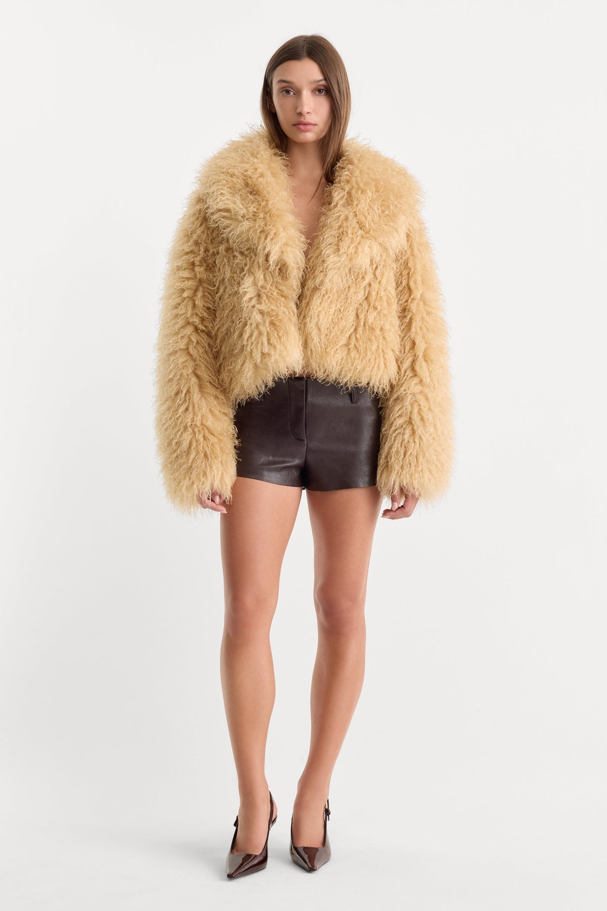 THE BETTER THAN LEATHER TROUSER SHORT DEEP CHOCOLATE