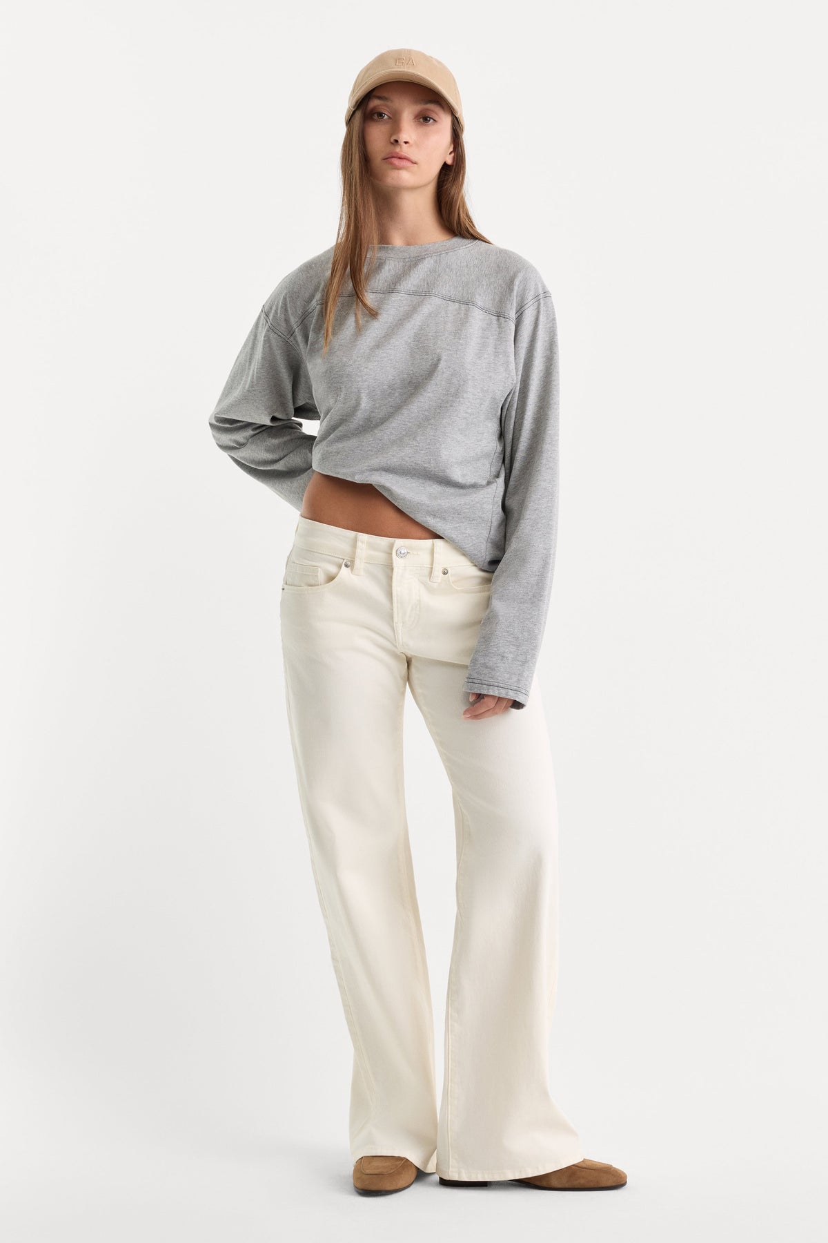 THE LONG SLEEVE GYM TEE GREY MELANGE
