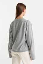THE LONG SLEEVE GYM TEE GREY MELANGE