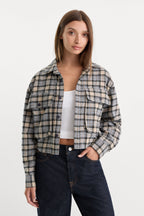 THE PATCH POCKET SHIRT TAN PLAID