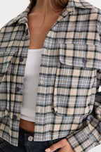 THE PATCH POCKET SHIRT TAN PLAID