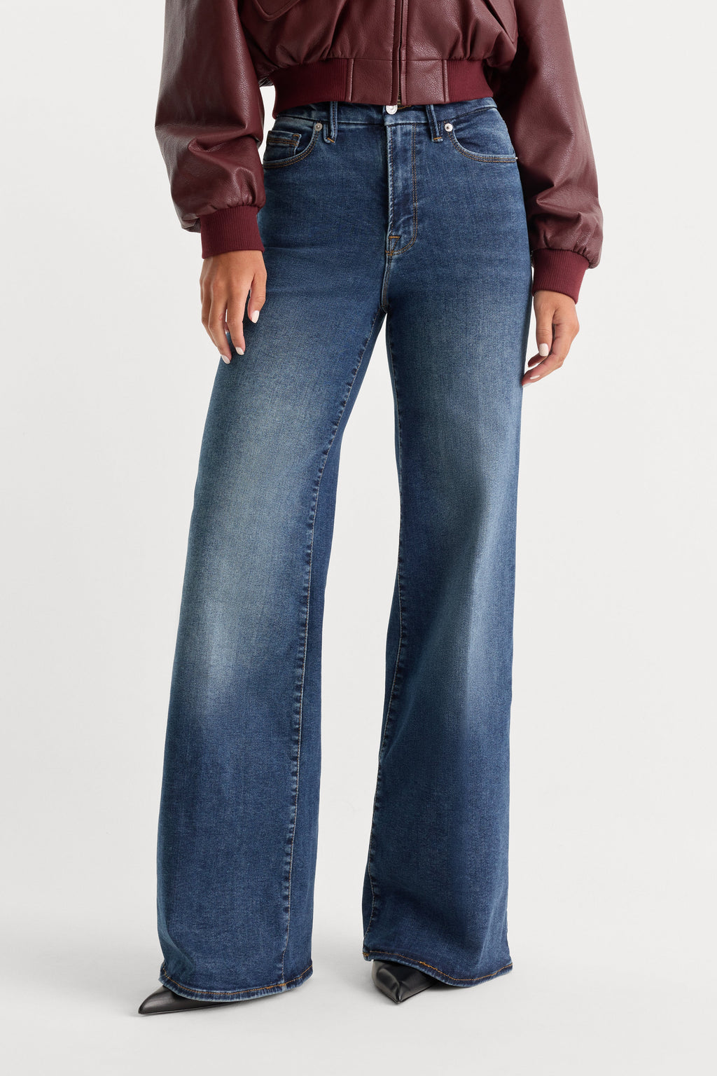 GOOD WAIST PALAZZO JEANS INDIGO446