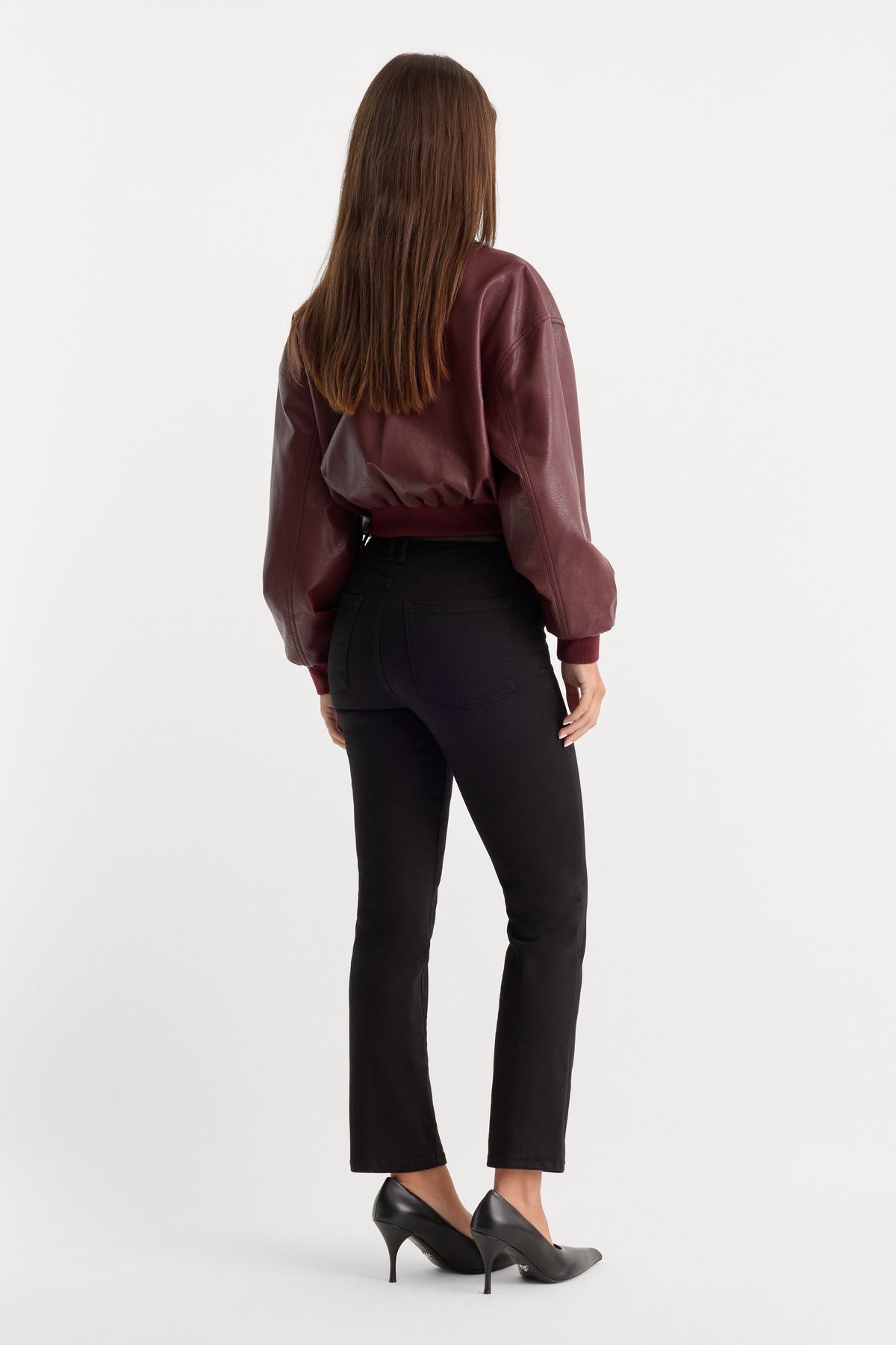 NEVER FADE BUTTON FRONT GOOD LEGS STRAIGHT JEANS BLACK001