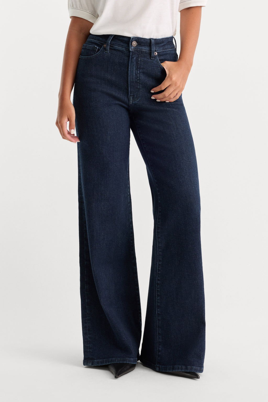 GOOD WAIST PALAZZO JEANS INDIGO1153