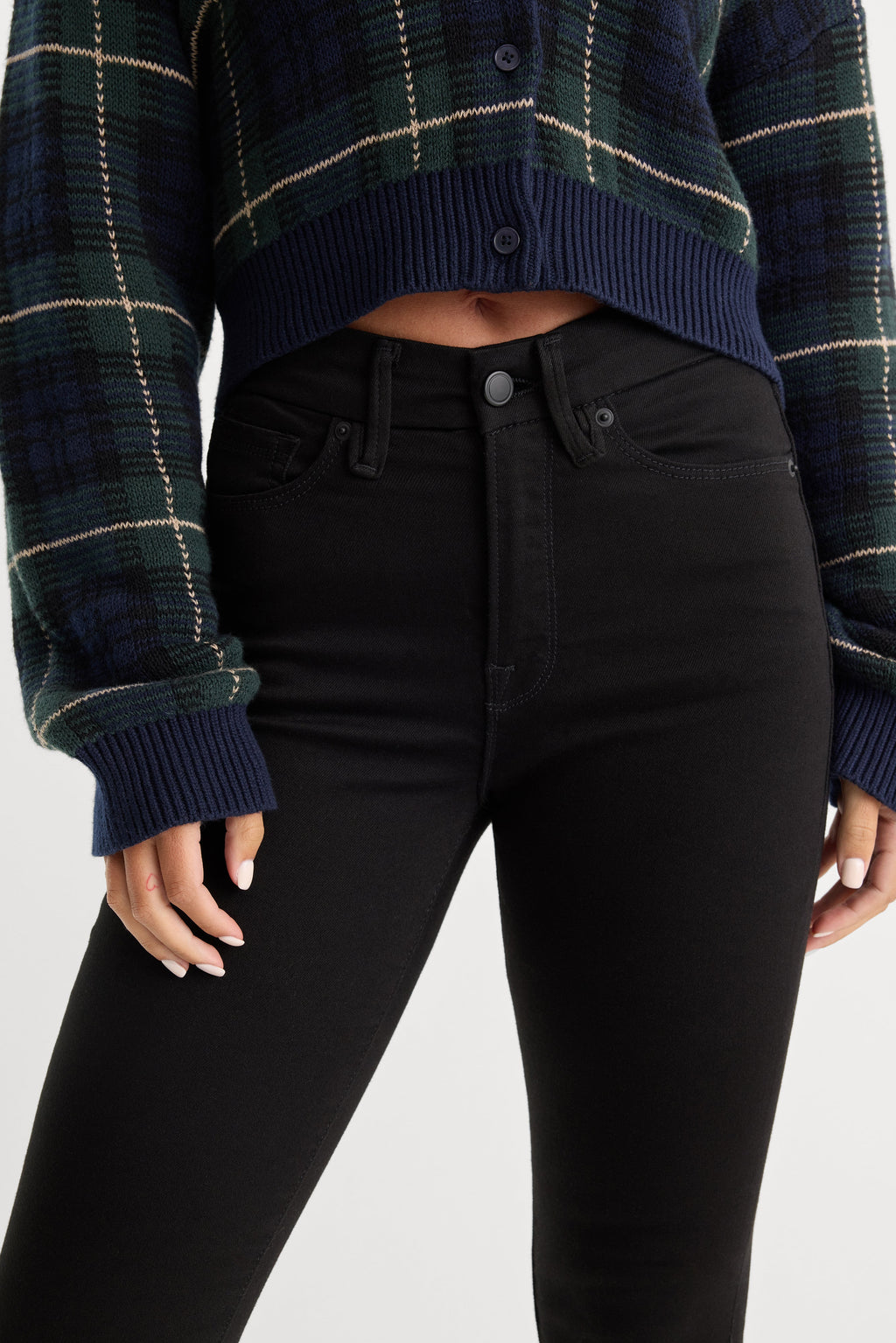 NEVER FADE GOOD LEGS SKINNY JEANS BLACK