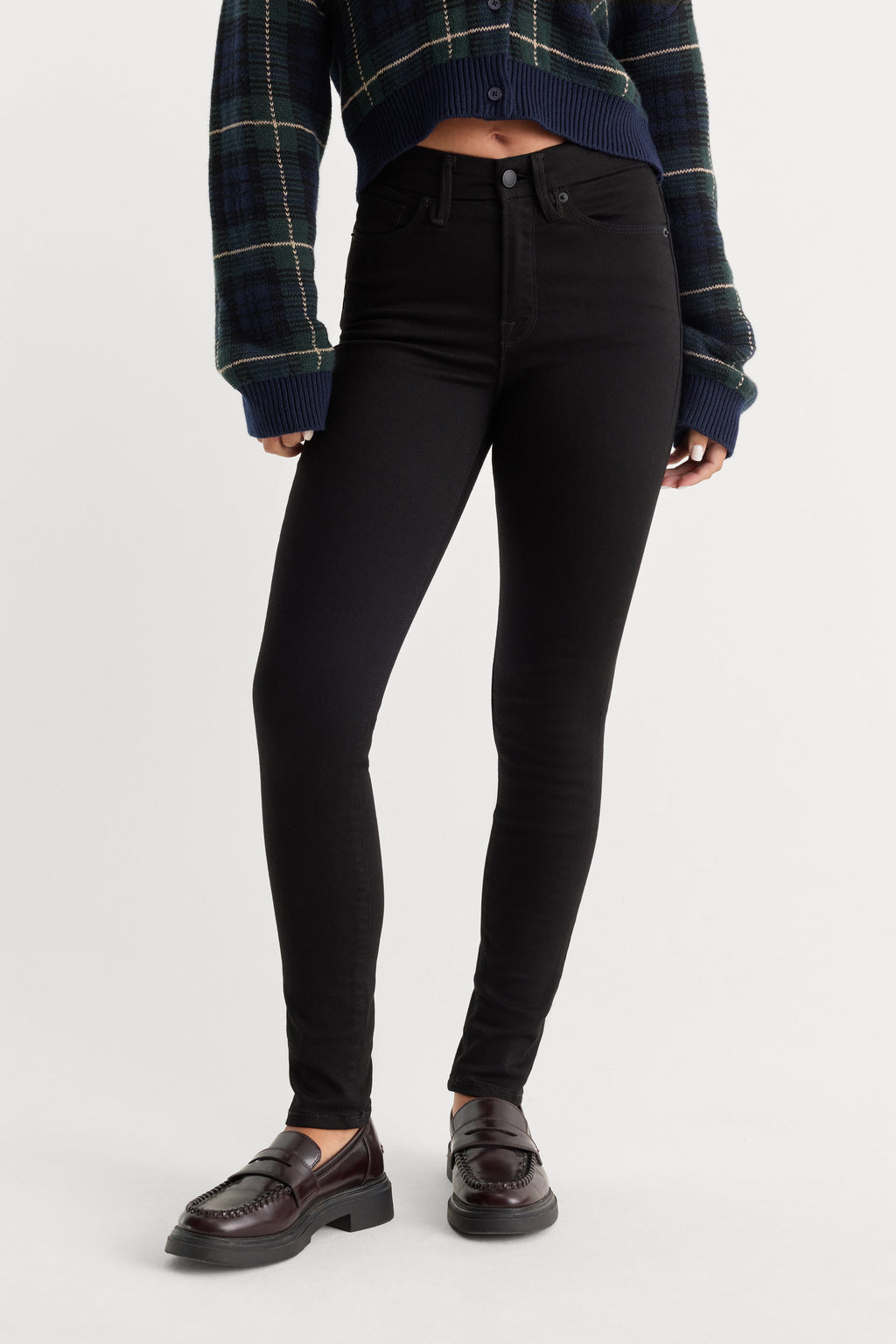 NEVER FADE GOOD LEGS SKINNY JEANS BLACK