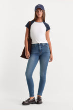 GOOD WAIST SKINNY COMPRESSION JEANS INDIGO312