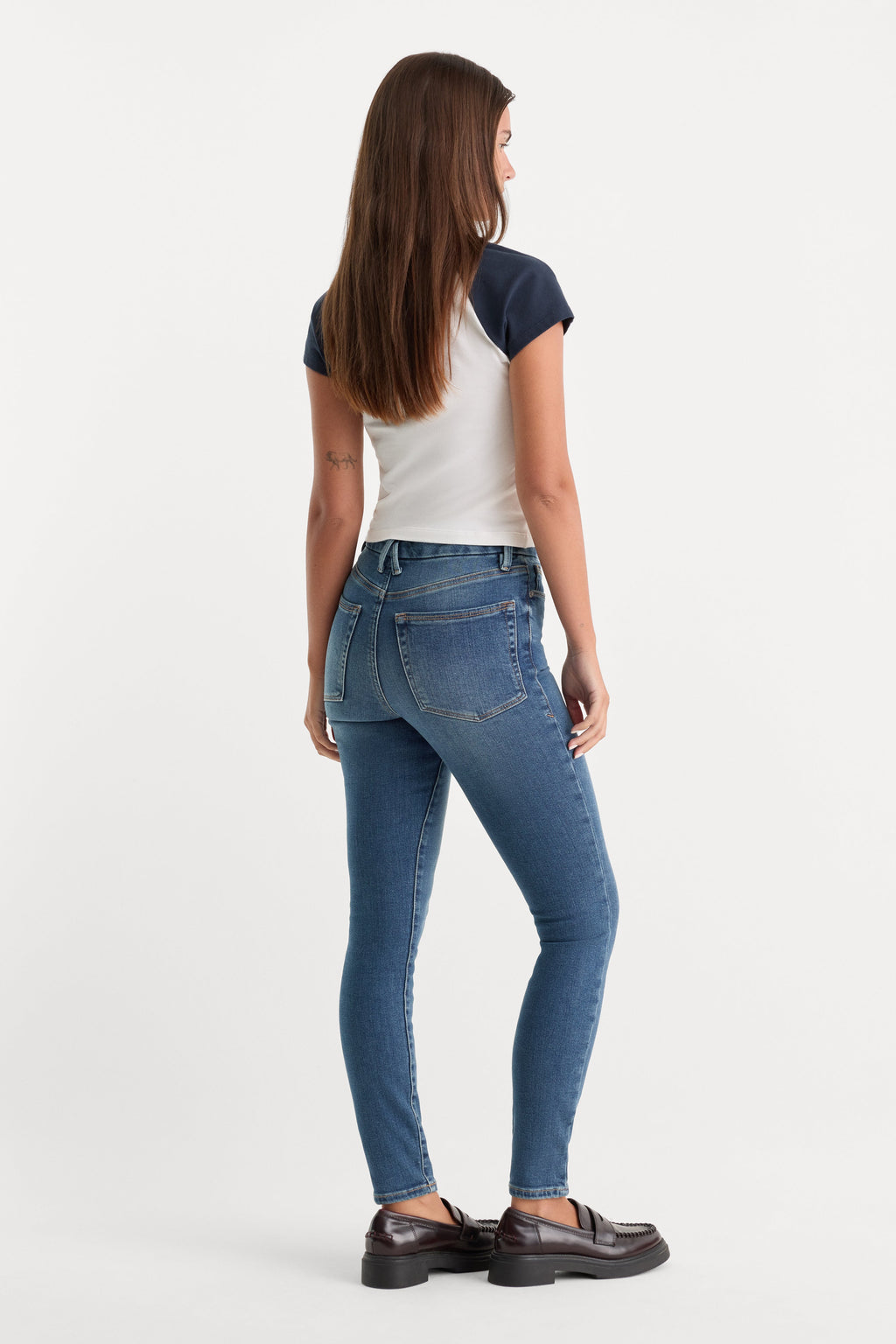 GOOD WAIST SKINNY COMPRESSION JEANS INDIGO312