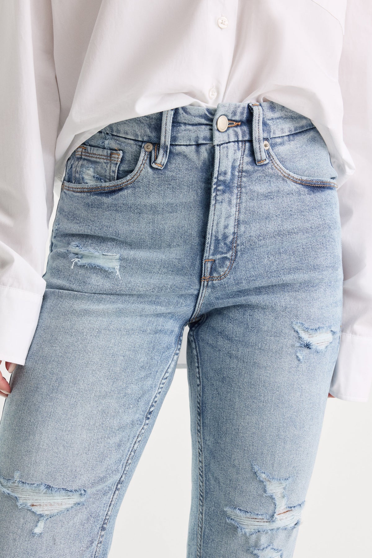 GOOD ICON STRAIGHT ANKLE JEANS INDIGO1078
