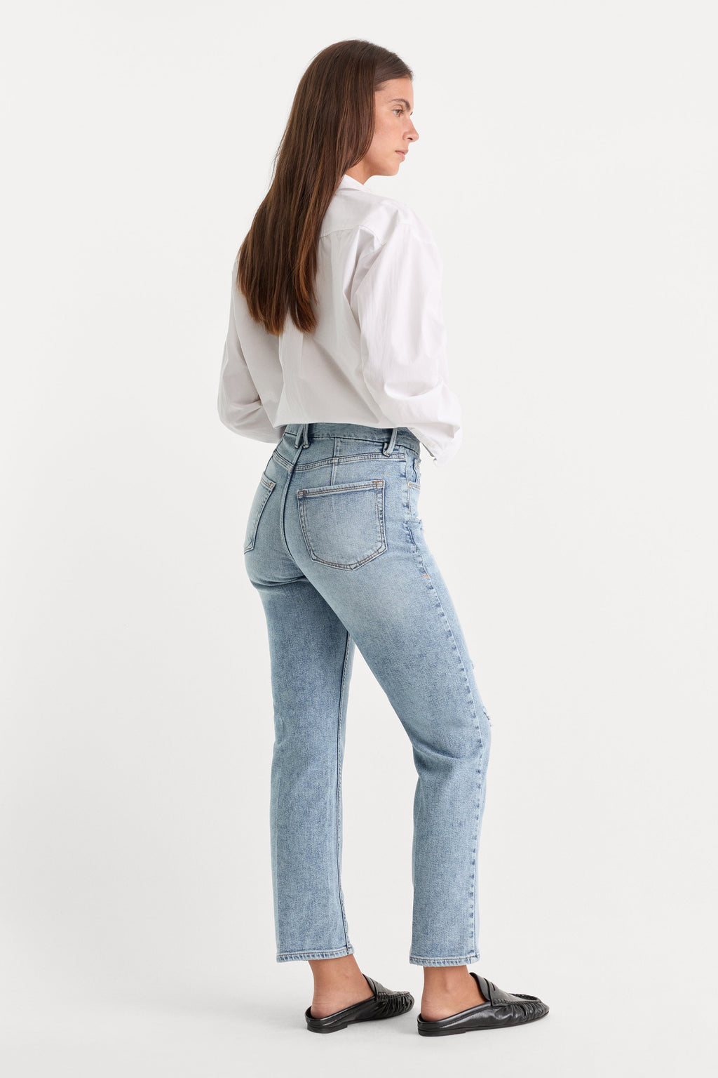 GOOD ICON STRAIGHT ANKLE JEANS INDIGO1078