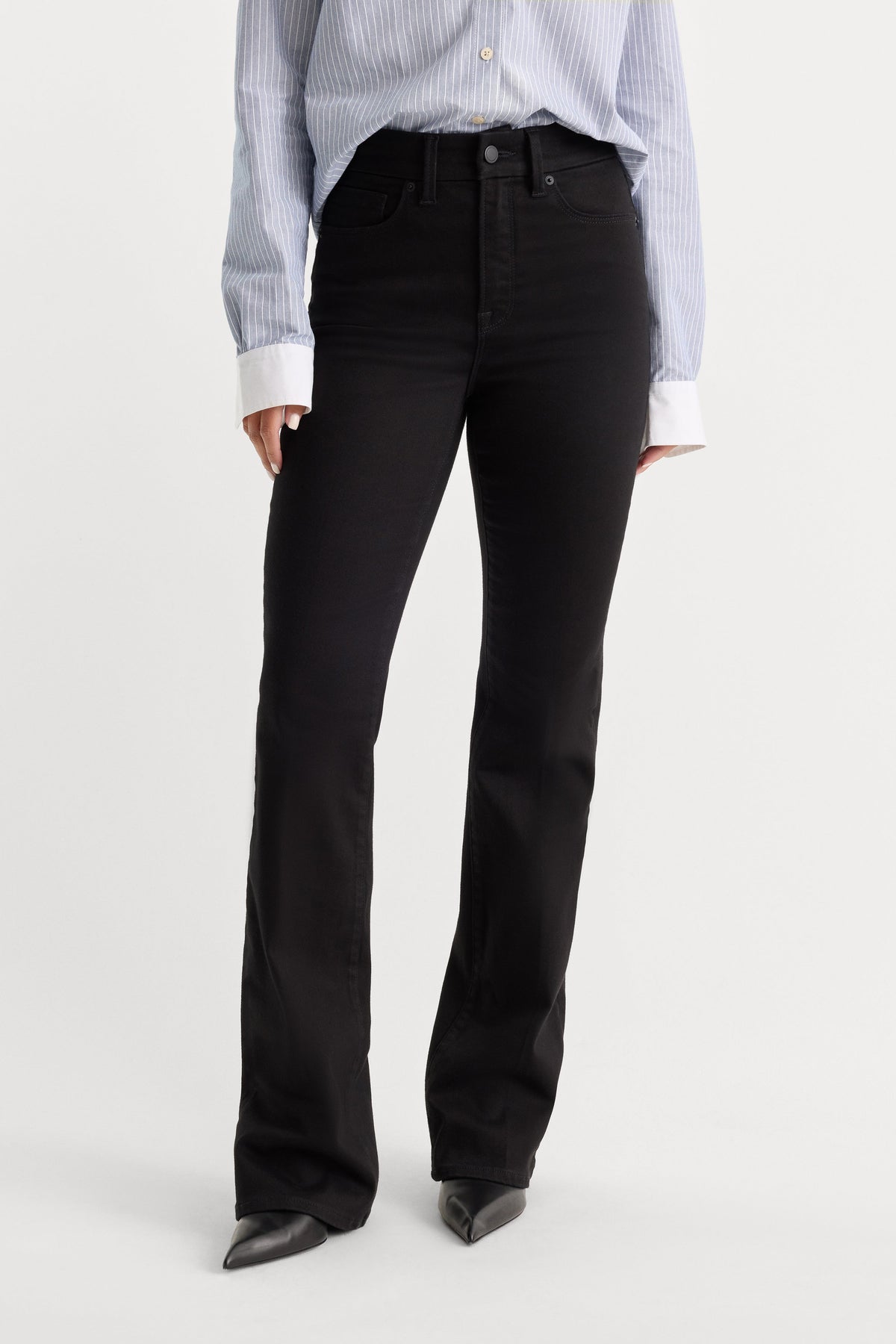 NEVER FADE GOOD CLASSIC SLIM BOOTCUT JEANS BLACK