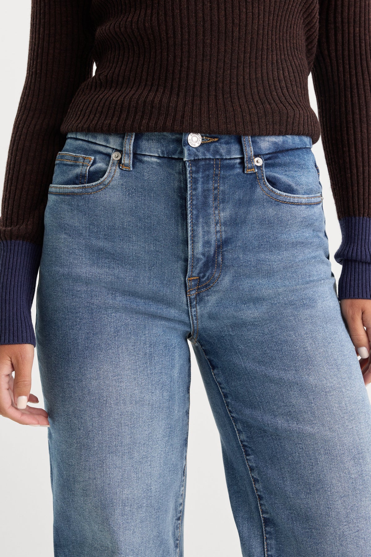 ALWAYS FITS SLIM PALAZZO JEANS TAWNY