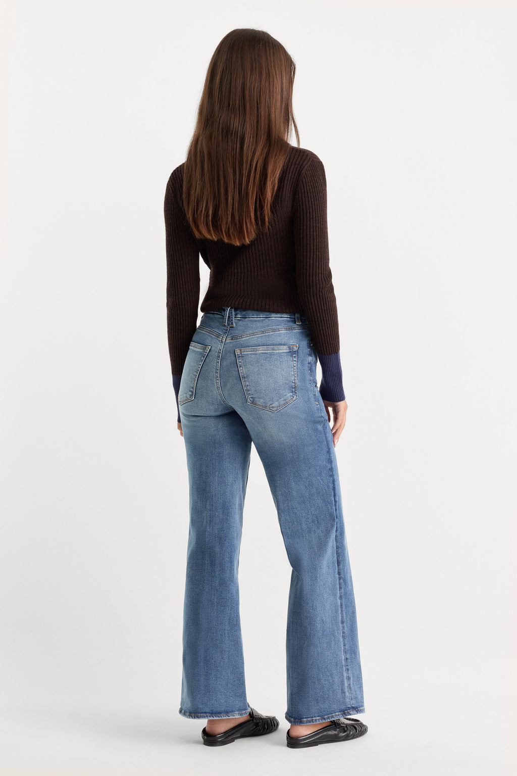 ALWAYS FITS SLIM PALAZZO JEANS TAWNY