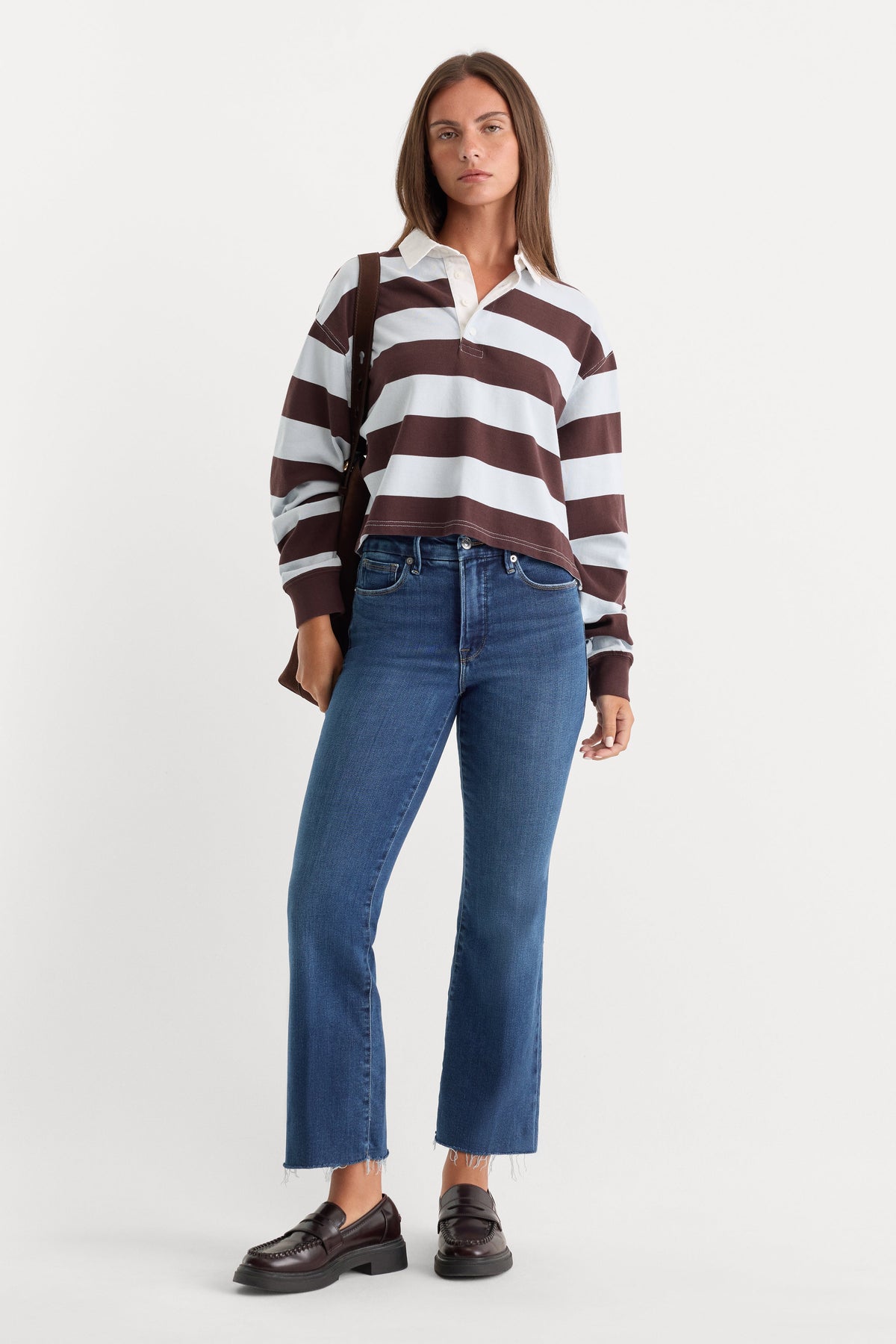 SOFT TECH GOOD LEGS CROPPED MINI BOOT JEANSINDIGO818
