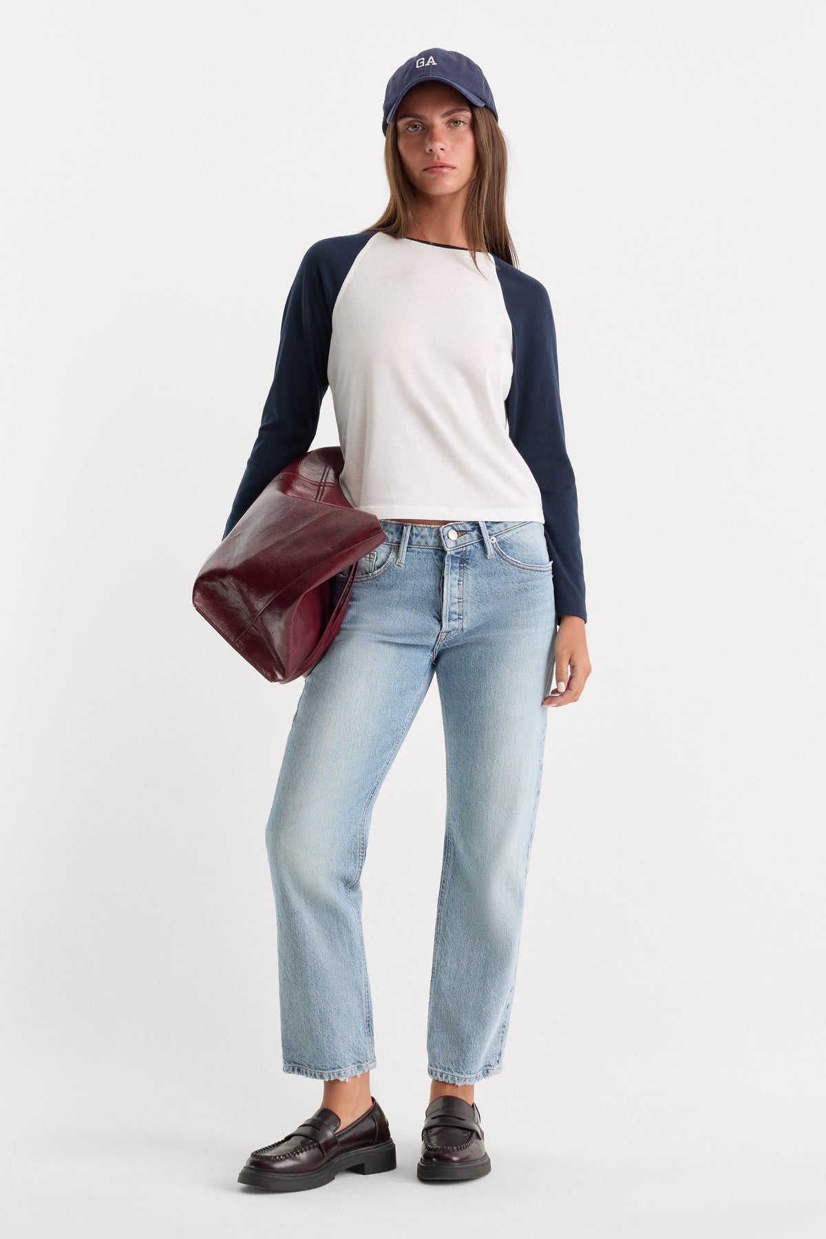 VINTAGE STRAIGHT ANKLE JEANS INDIGO1220
