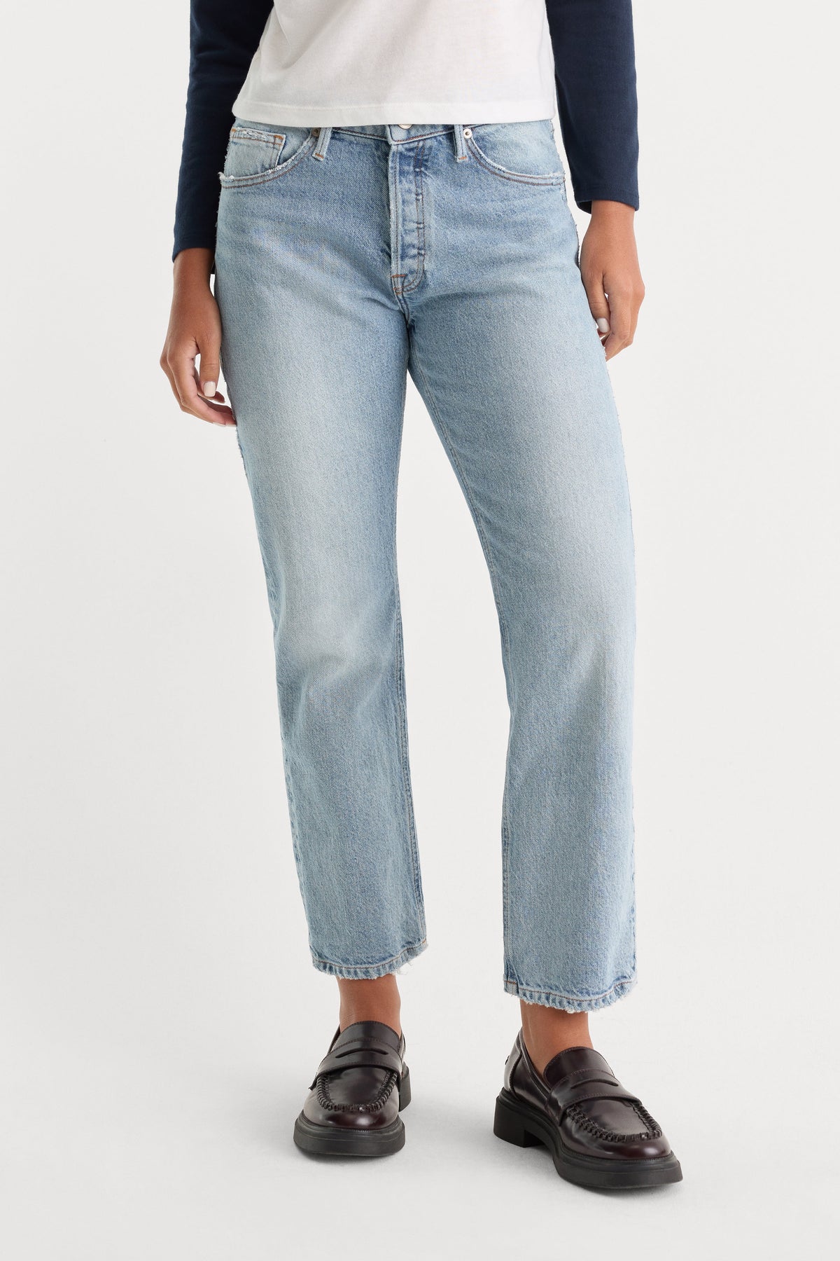 VINTAGE STRAIGHT ANKLE JEANS INDIGO1220