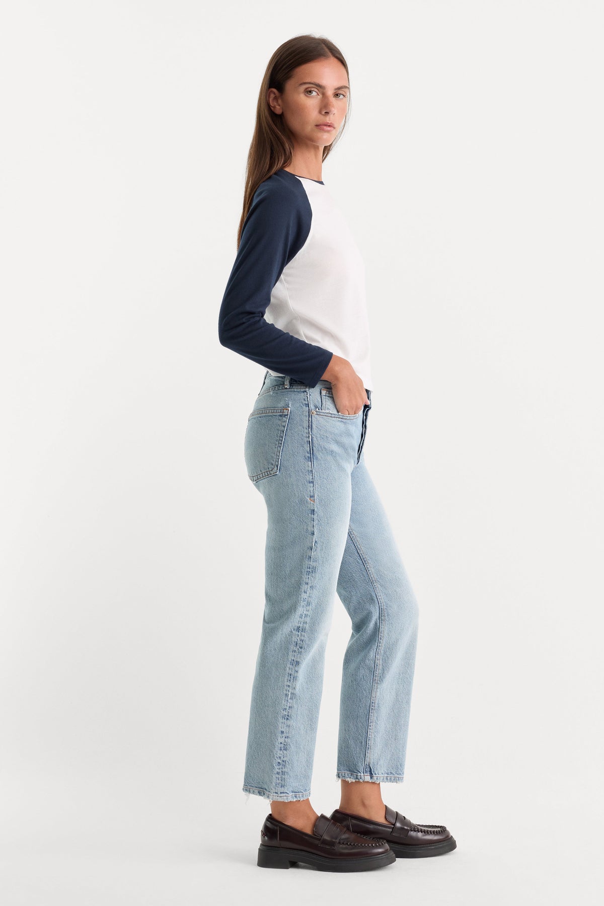 VINTAGE STRAIGHT ANKLE JEANS INDIGO1220