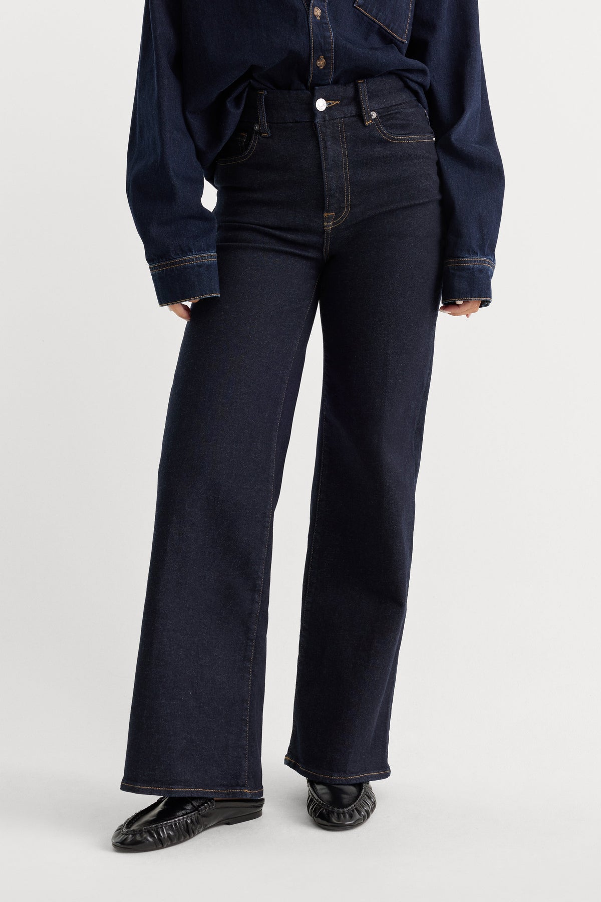 ALWAYS FITS SLIM PALAZZO JEANS DENETHIC BLUE