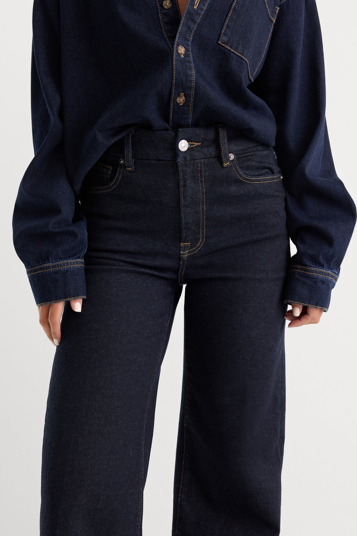 ALWAYS FITS SLIM PALAZZO JEANS DENETHIC BLUE