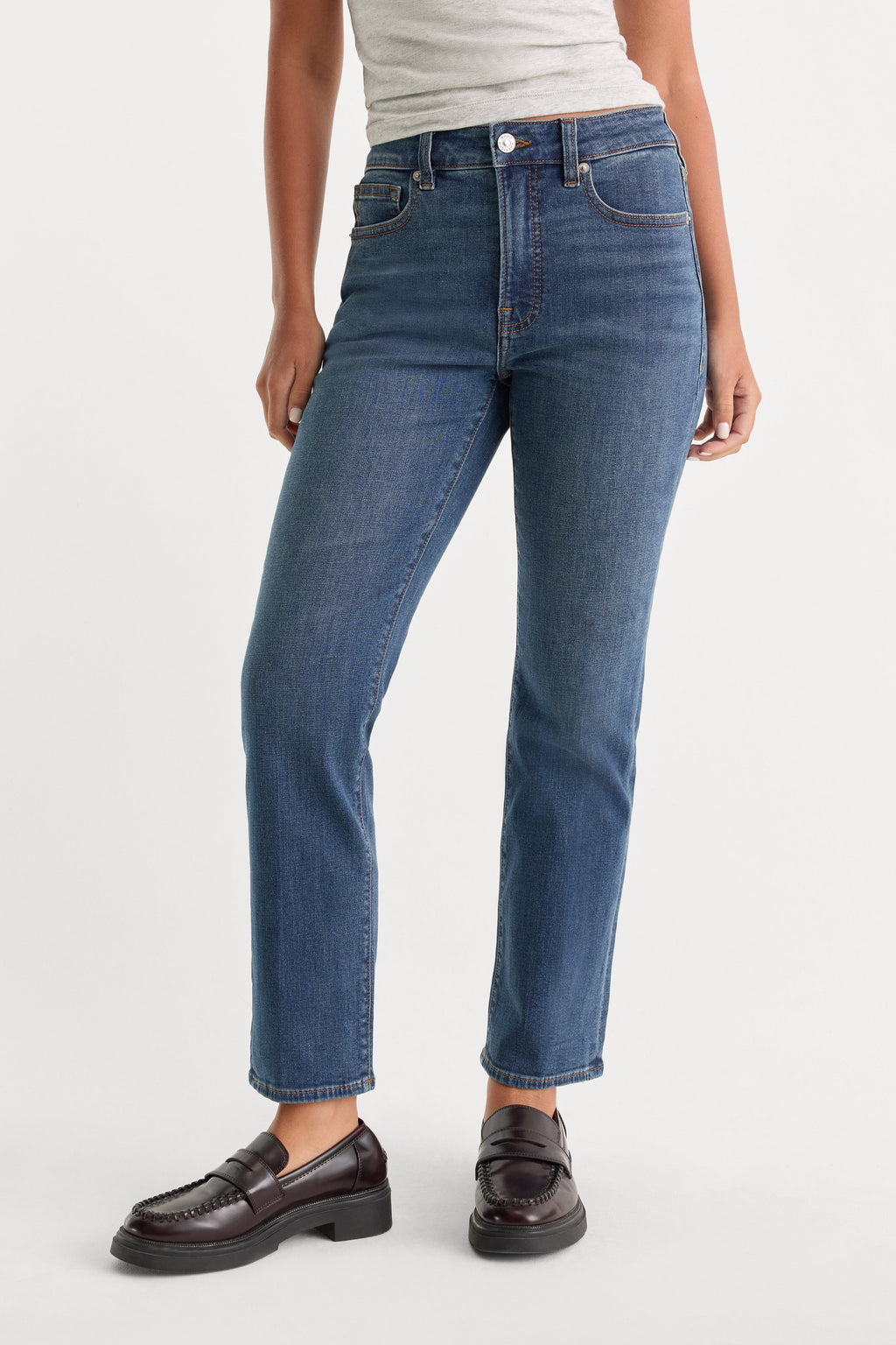 GOOD PETITE STRAIGHT JEANS BLUE004