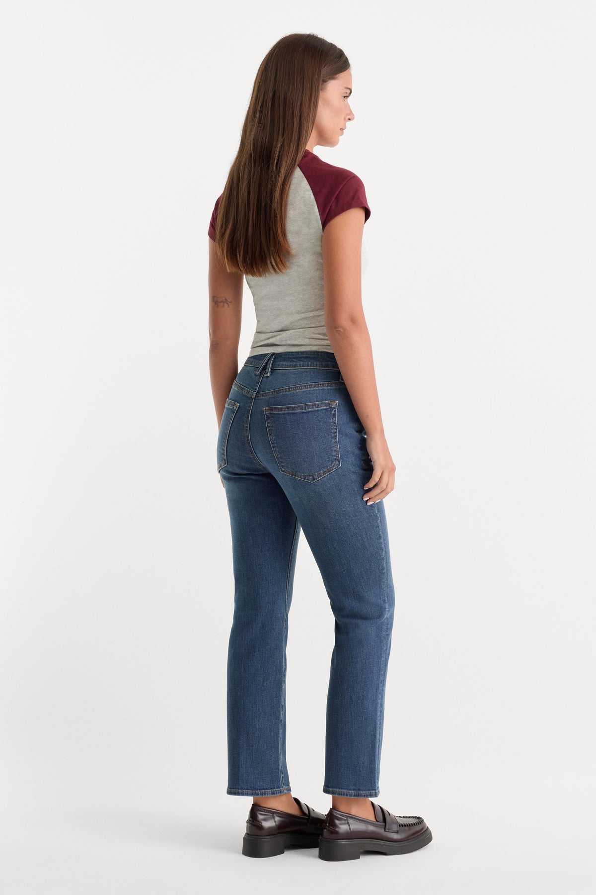 GOOD LEGS STRAIGHT JEANS LONG BLUE004