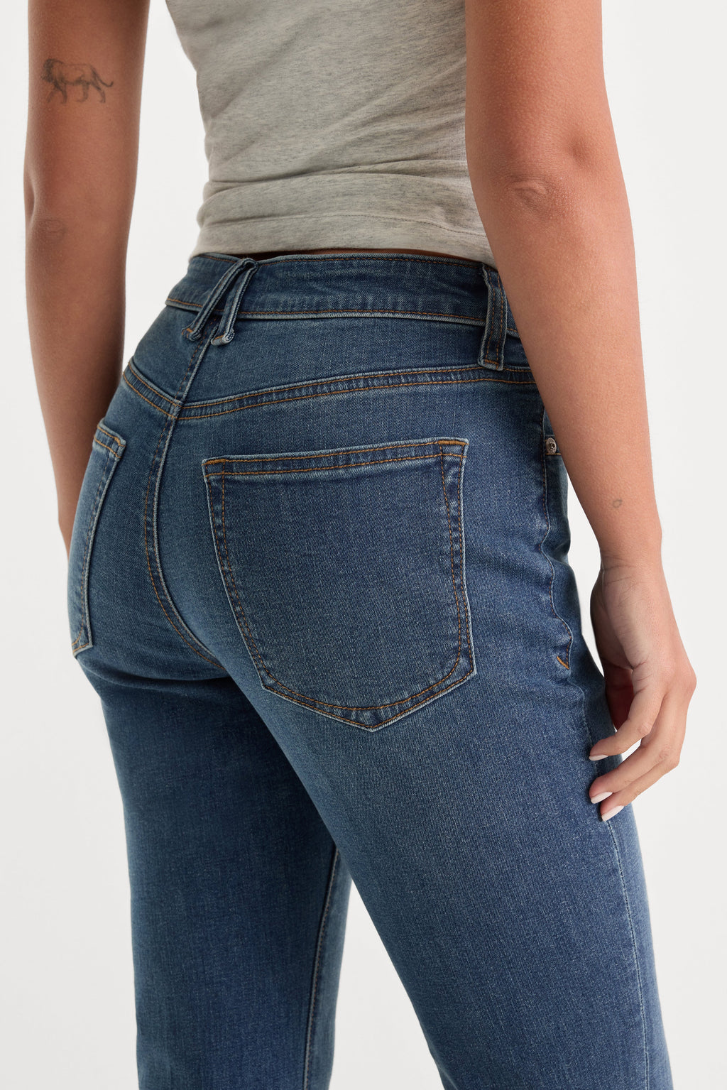 GOOD PETITE STRAIGHT JEANS BLUE004