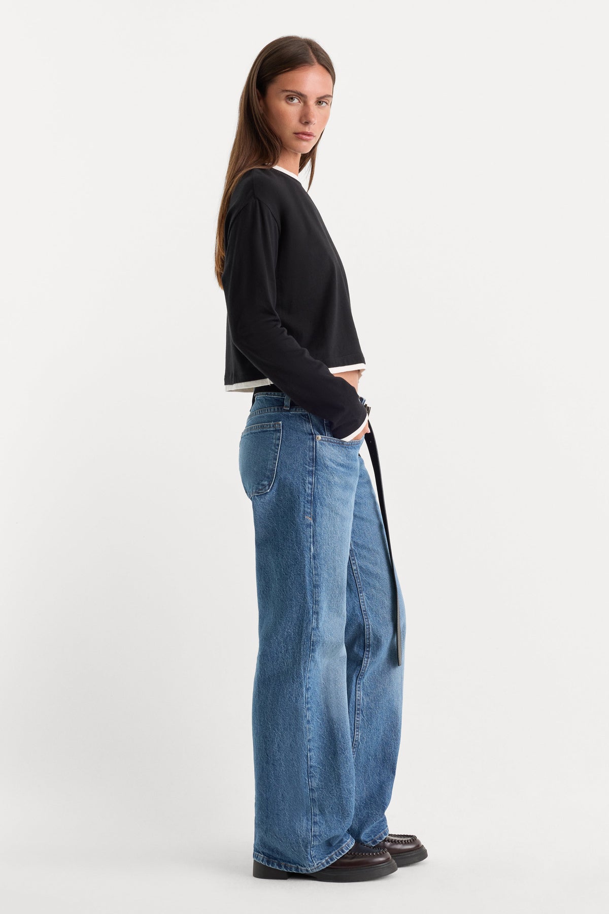 VINTAGE LOW LOOSE JEANS INDIGO1224