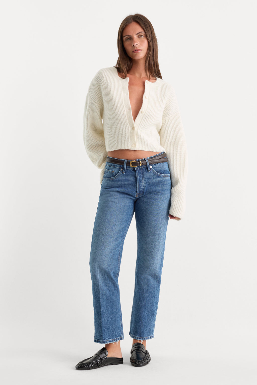 VINTAGE STRAIGHT ANKLE JEANS INDIGO1222