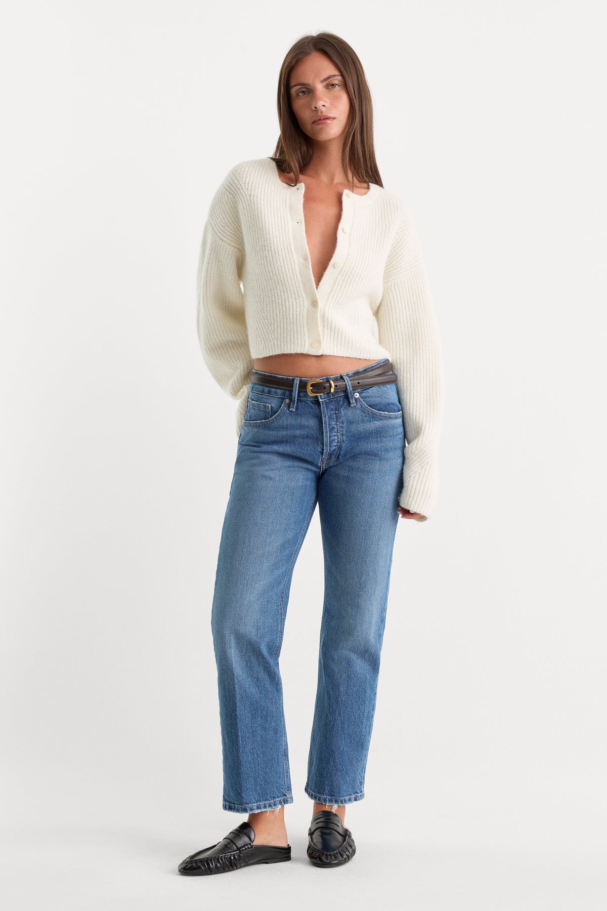 VINTAGE STRAIGHT ANKLE JEANS INDIGO1222