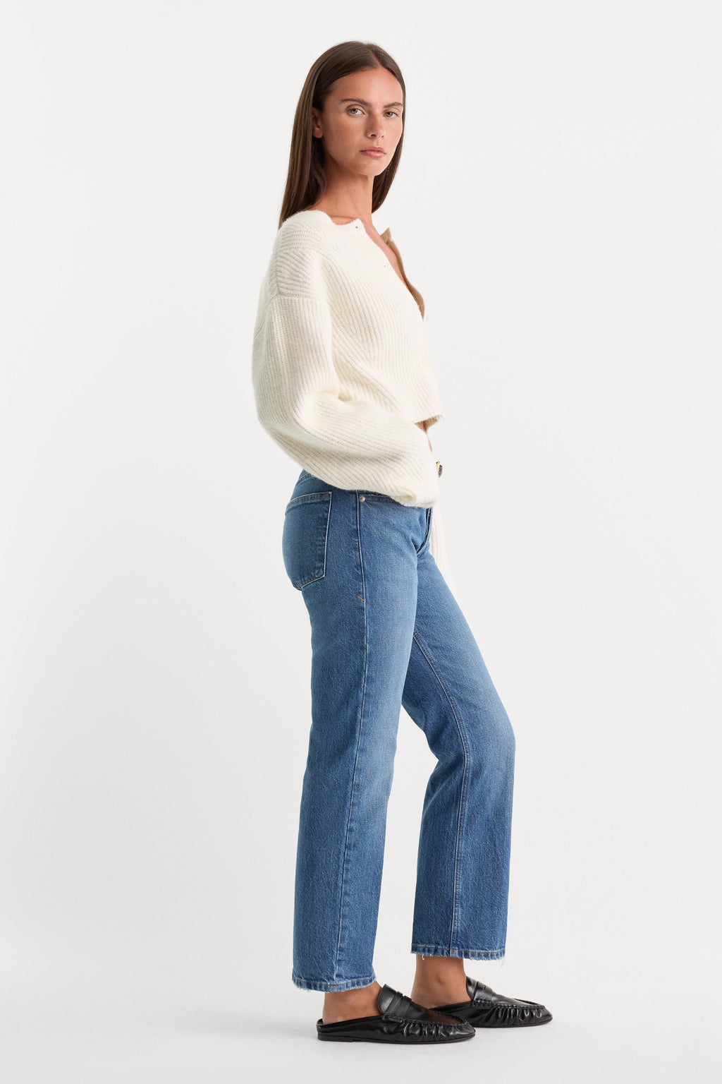 VINTAGE STRAIGHT ANKLE JEANS INDIGO1222