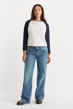 VINTAGE LOW LOOSE JEANS TROUBLED WATER