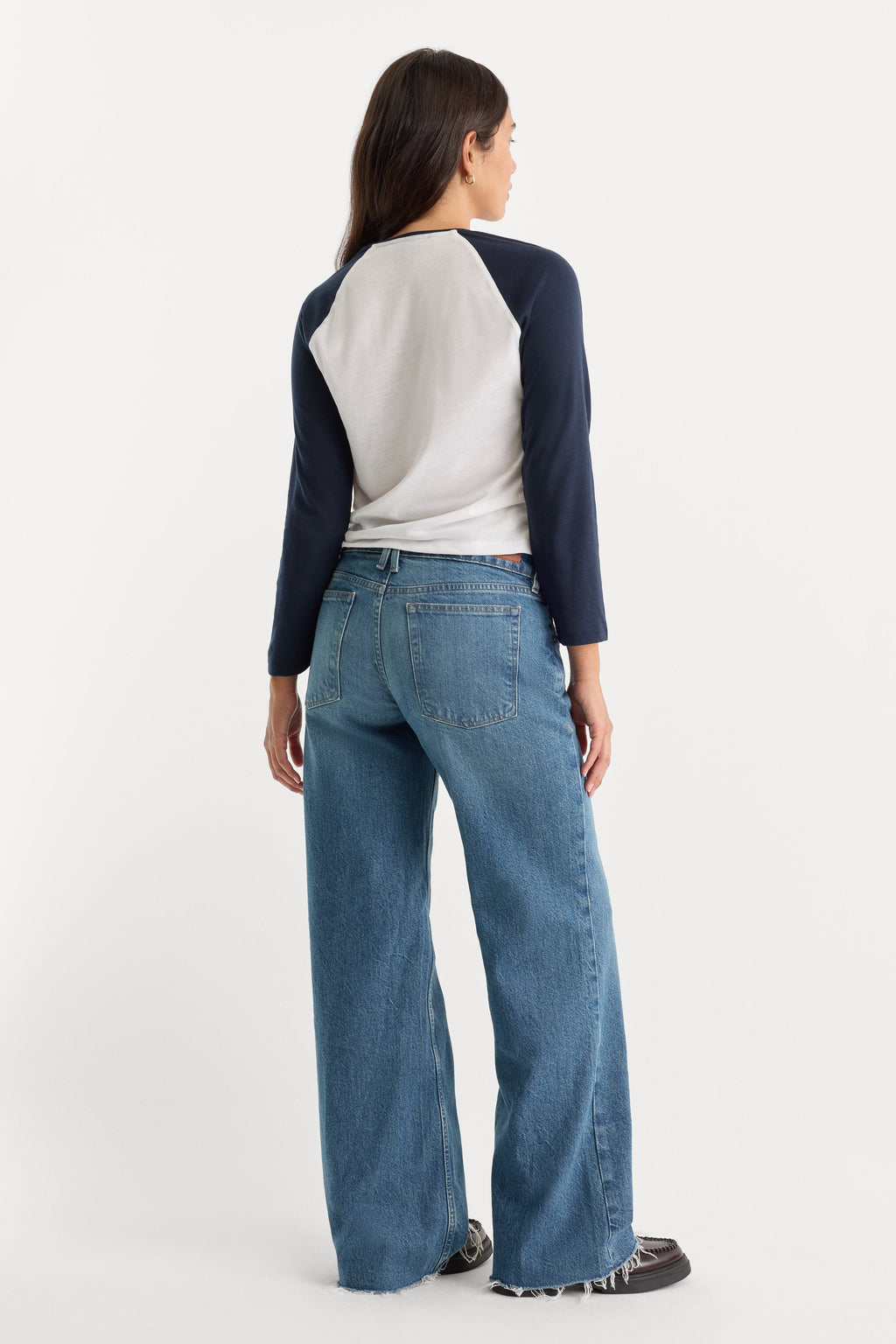 VINTAGE LOW LOOSE JEANS TROUBLED WATER